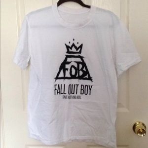 Men's adult t-shirt fall out boy Rock and Roll